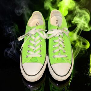 Unisex Converse Chuck Taylor All Neon Green Lows Sneakers Size M 5 W 7